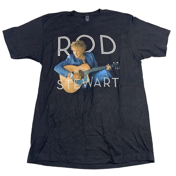 Rod Stewart Tour 2014 Graphic Tee Thrifted Vintage Style Size L - Picture 1 of 8